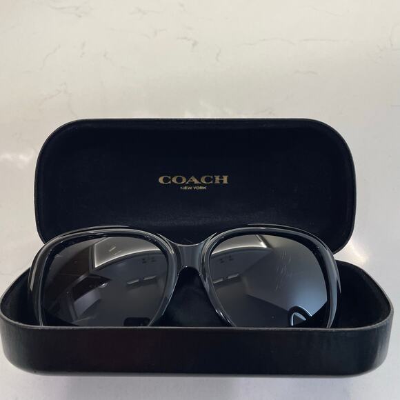 Coach HC8207 Women’s Square Sunglasses With Case Cloth Slight Lens Edge Scratch - Picture 10 of 12